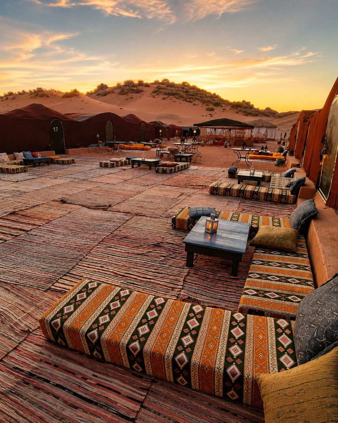 Zagora desert camp in southern Morocco