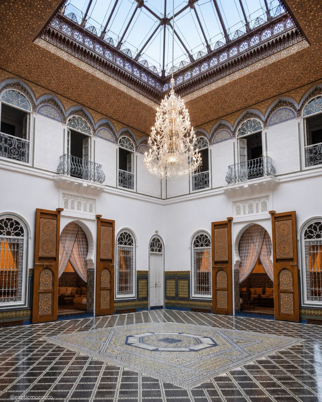 Interior courtyard of Raisouli Palace in Asilah