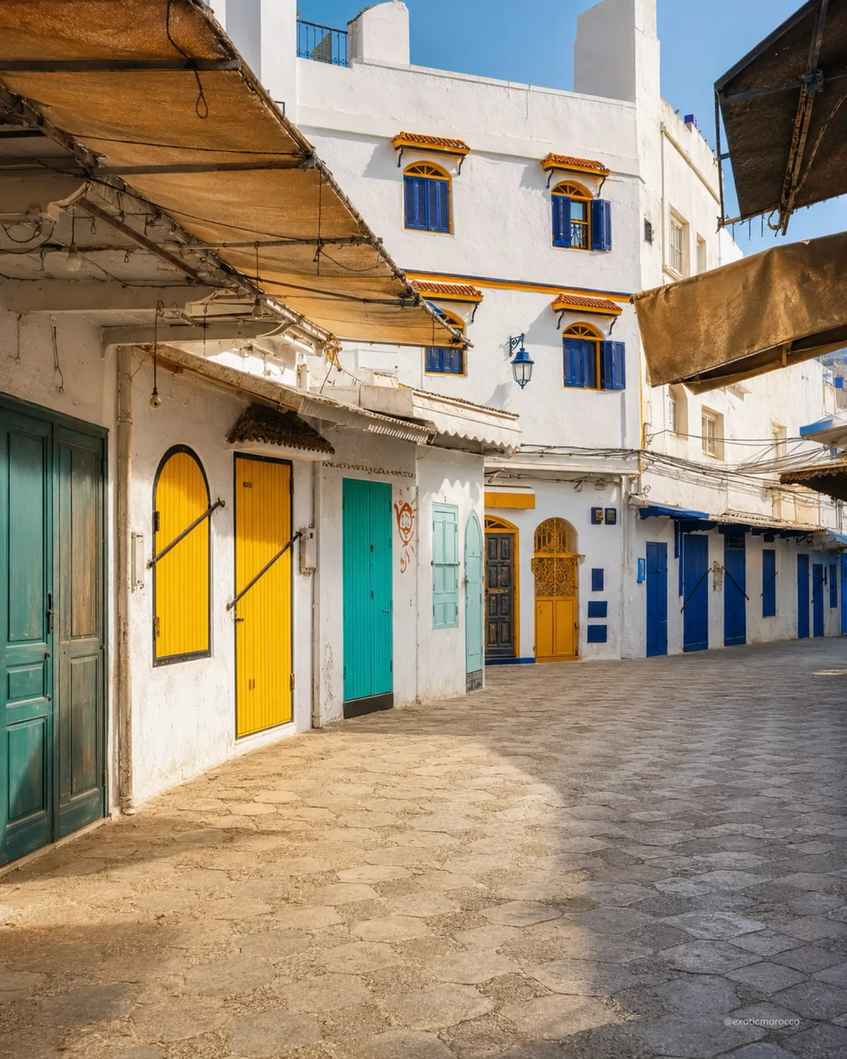 Colourful medina lane in Asilah