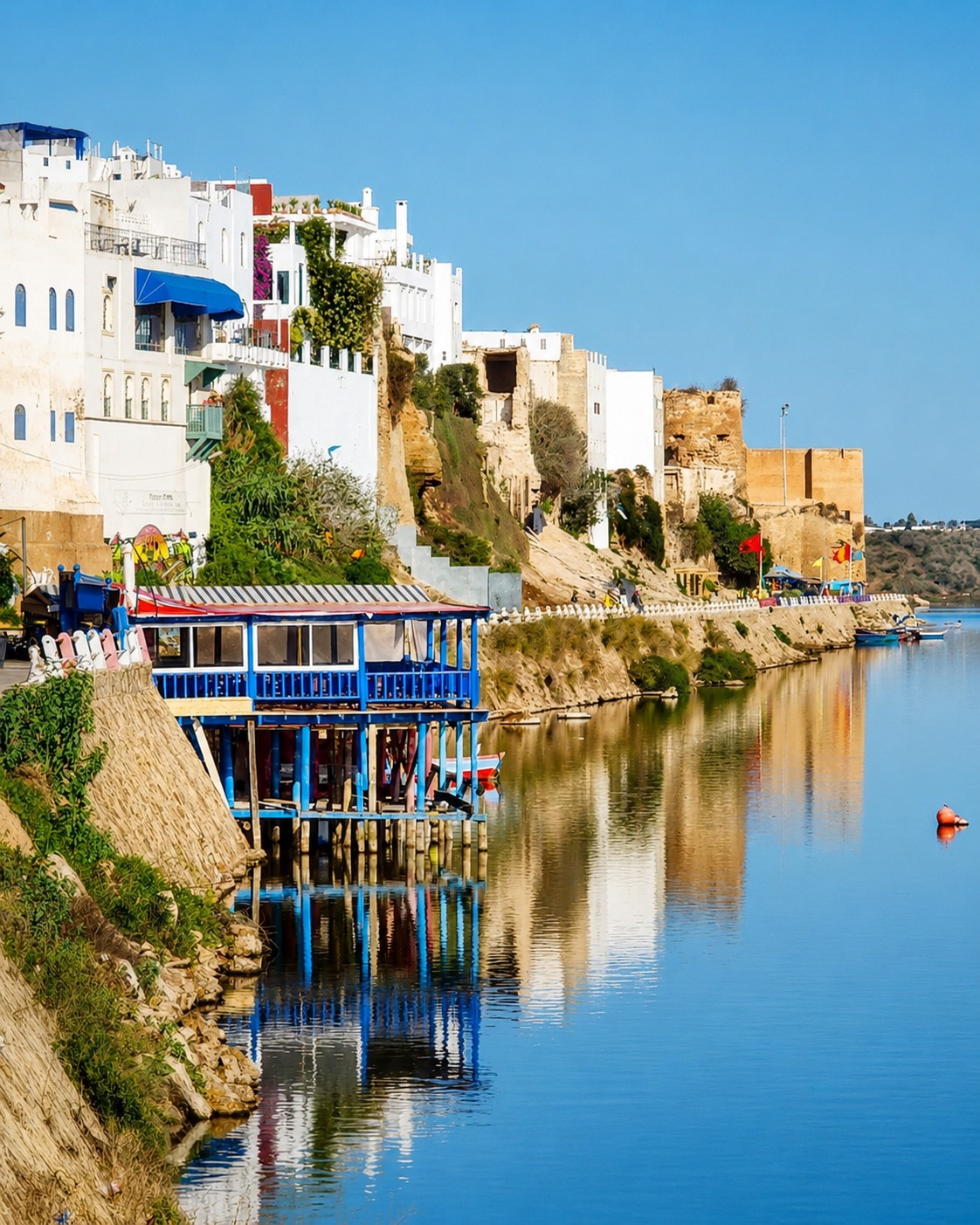 Azemmour houses rising above the Oum Er-Rbia river