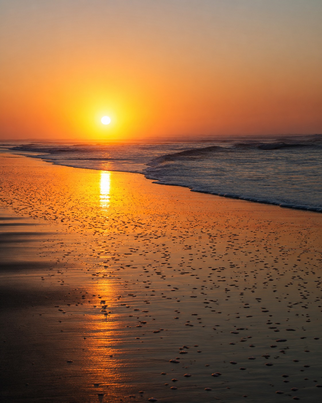 Atlantic sunset on the Doukkala Atlantic coast near Azemmour