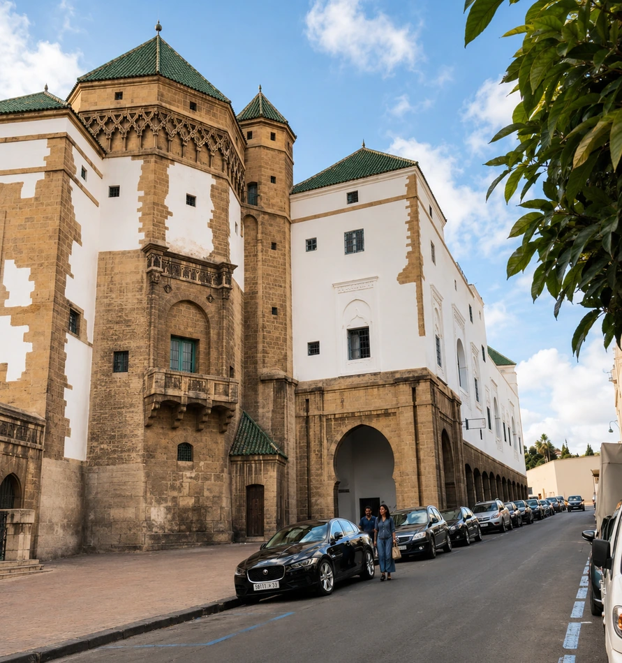 Historic fortified architecture suggesting the Azemmour and El Jadida route