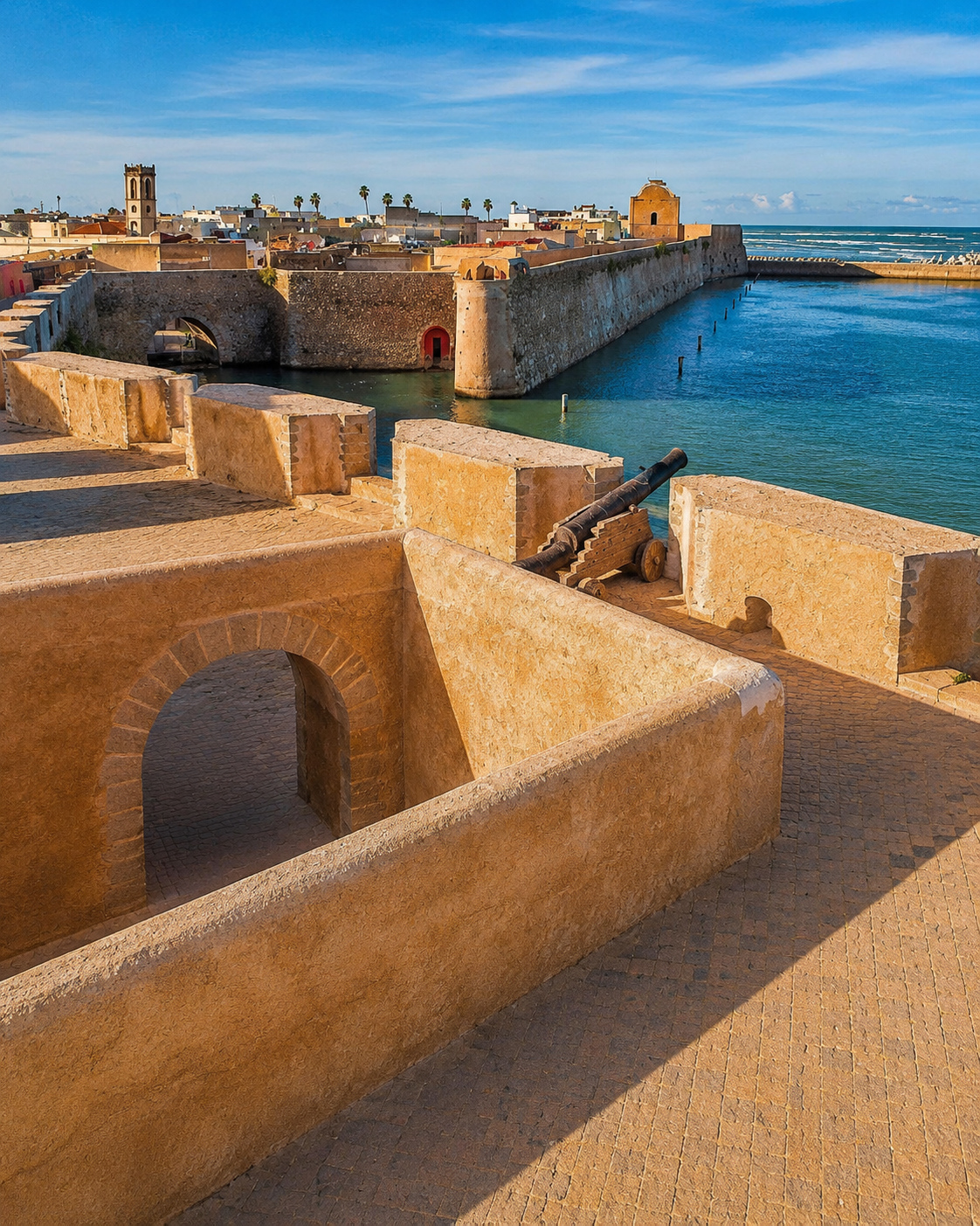 Ramparts and cannon line of the Portuguese City of Mazagan