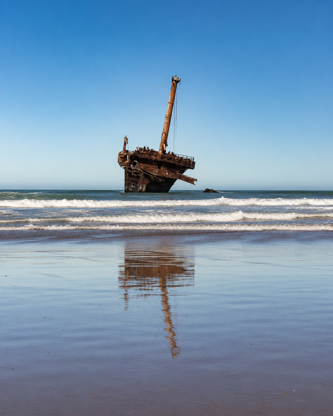 Atlantic beach edge near El Jadida