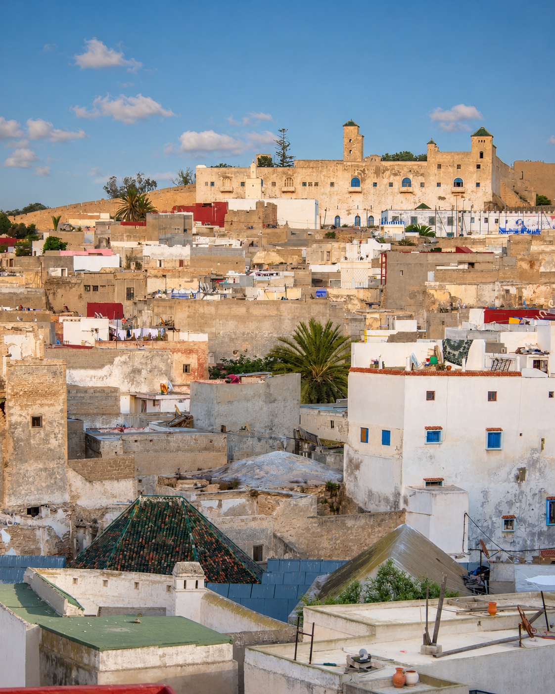 View across the upper city and historic walls of Safi