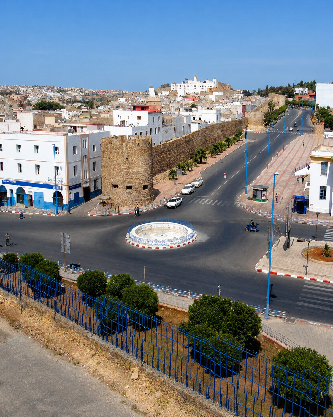Upper-city approach and ramparts in Safi