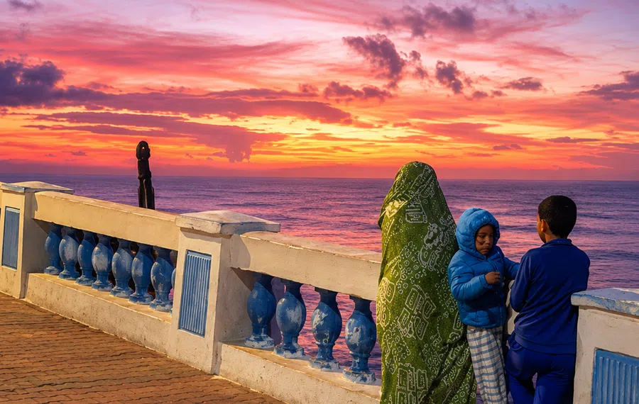 Sidi Ifni — Southern Art Deco Memory — Sea promenade