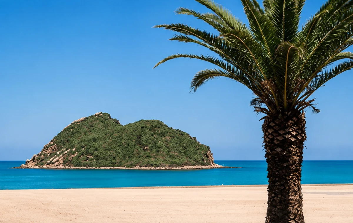 Coastal Rocks And Palms