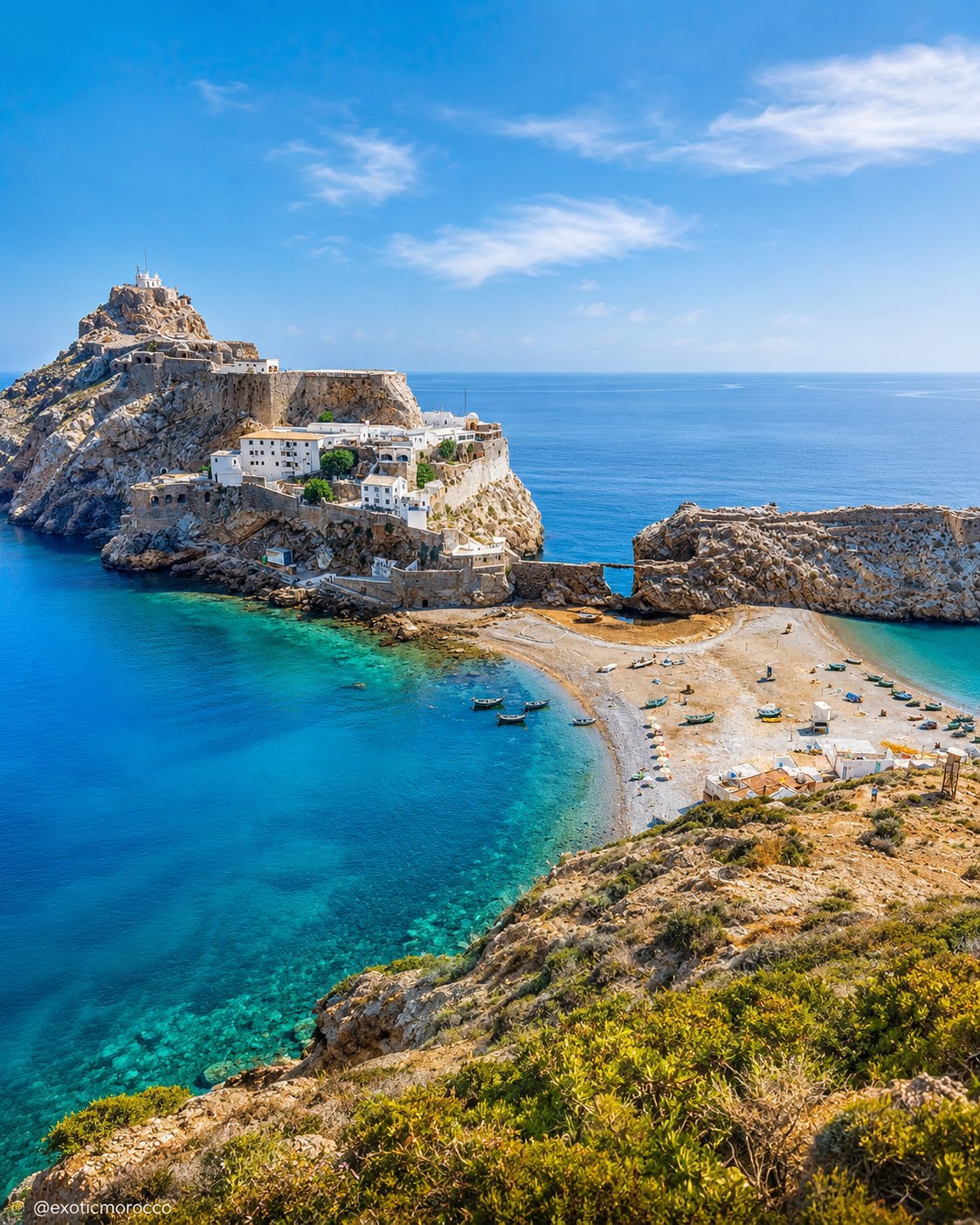 Al Hoceima — Rif Mediterranean Coast — Blue bays