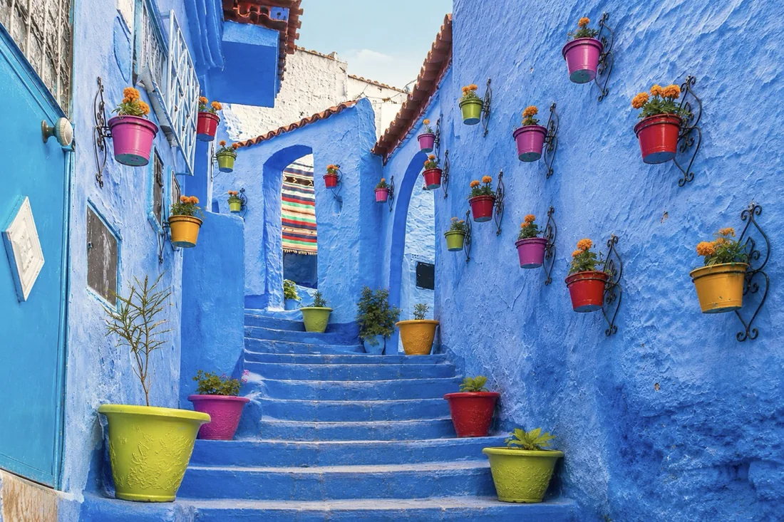 Blue stair detail