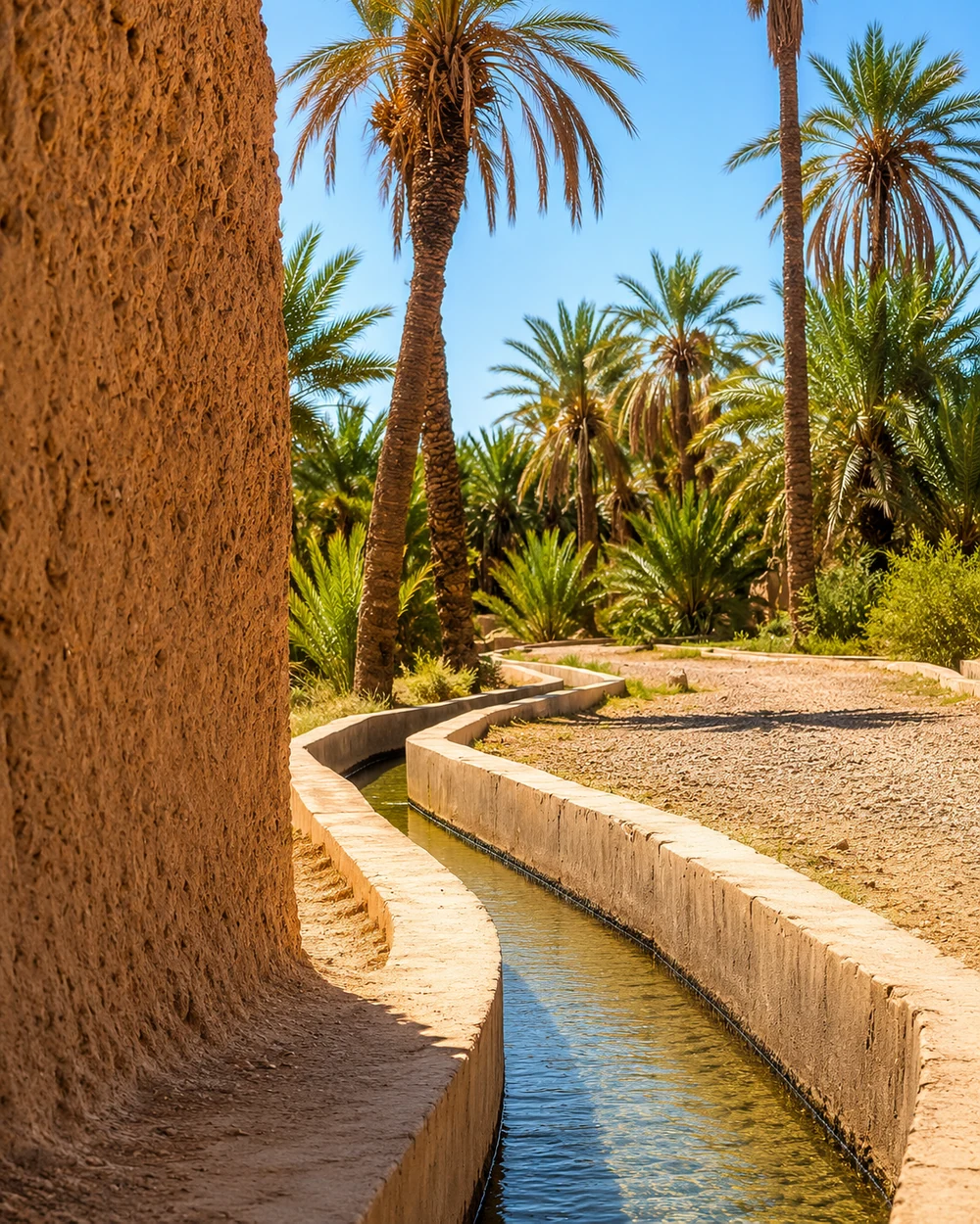 Date palms, garden paths and oasis cultivation in Figuig