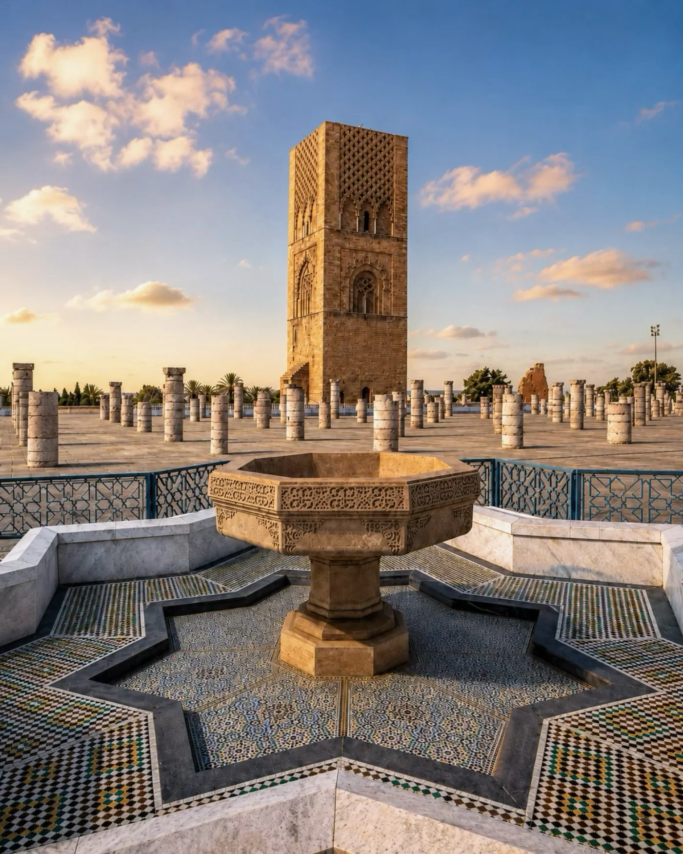 Hassan Tower and its esplanade in Rabat