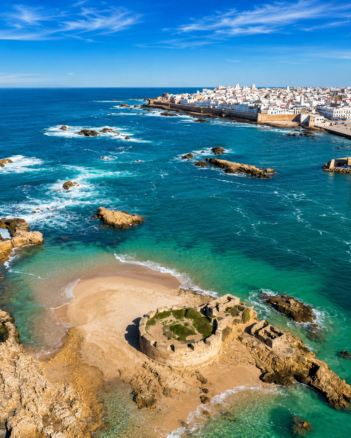Essaouira Islands and the offshore fortified islet near Essaouira