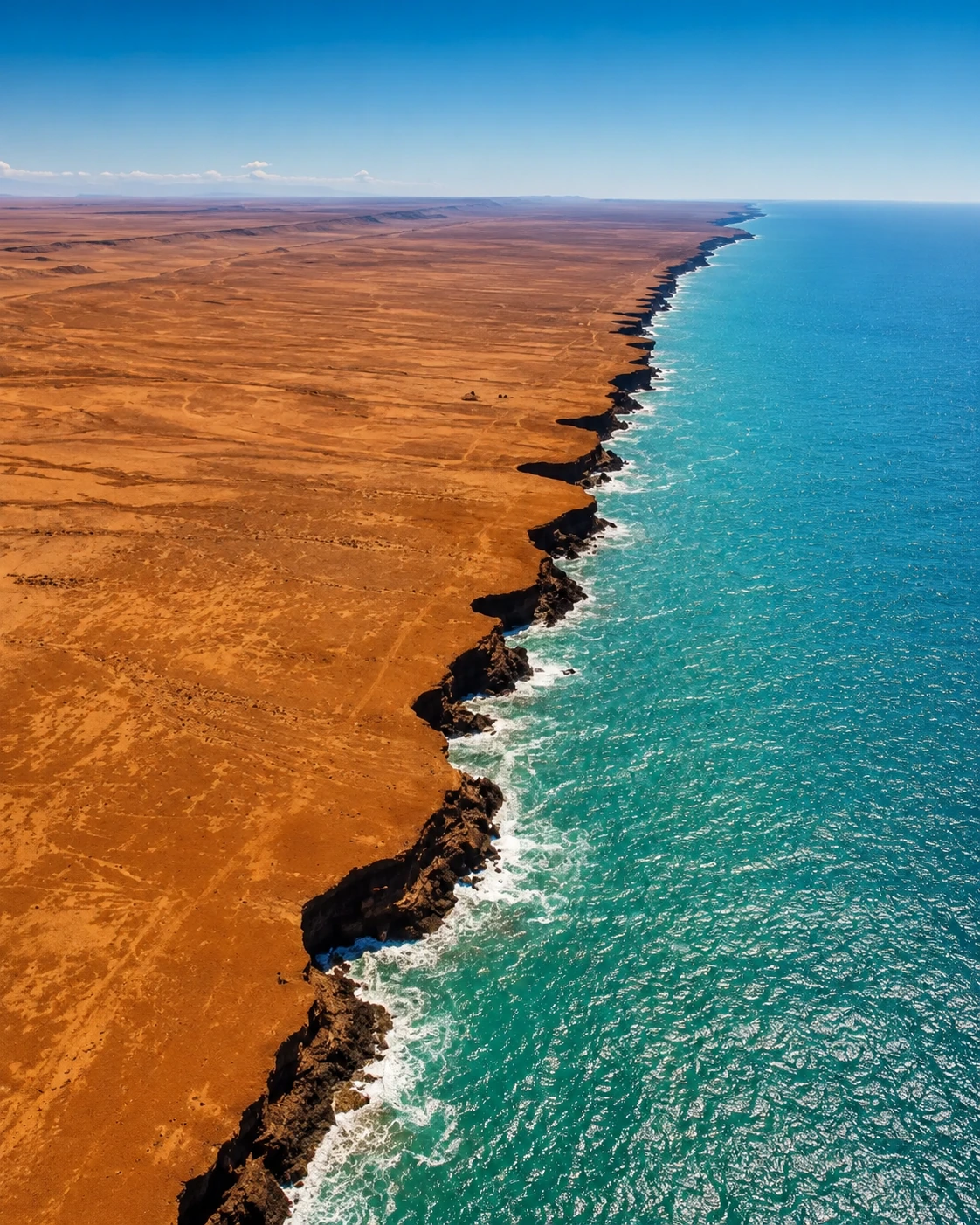 Laâyoune Atlantic coastline and desert shore in southern Morocco
