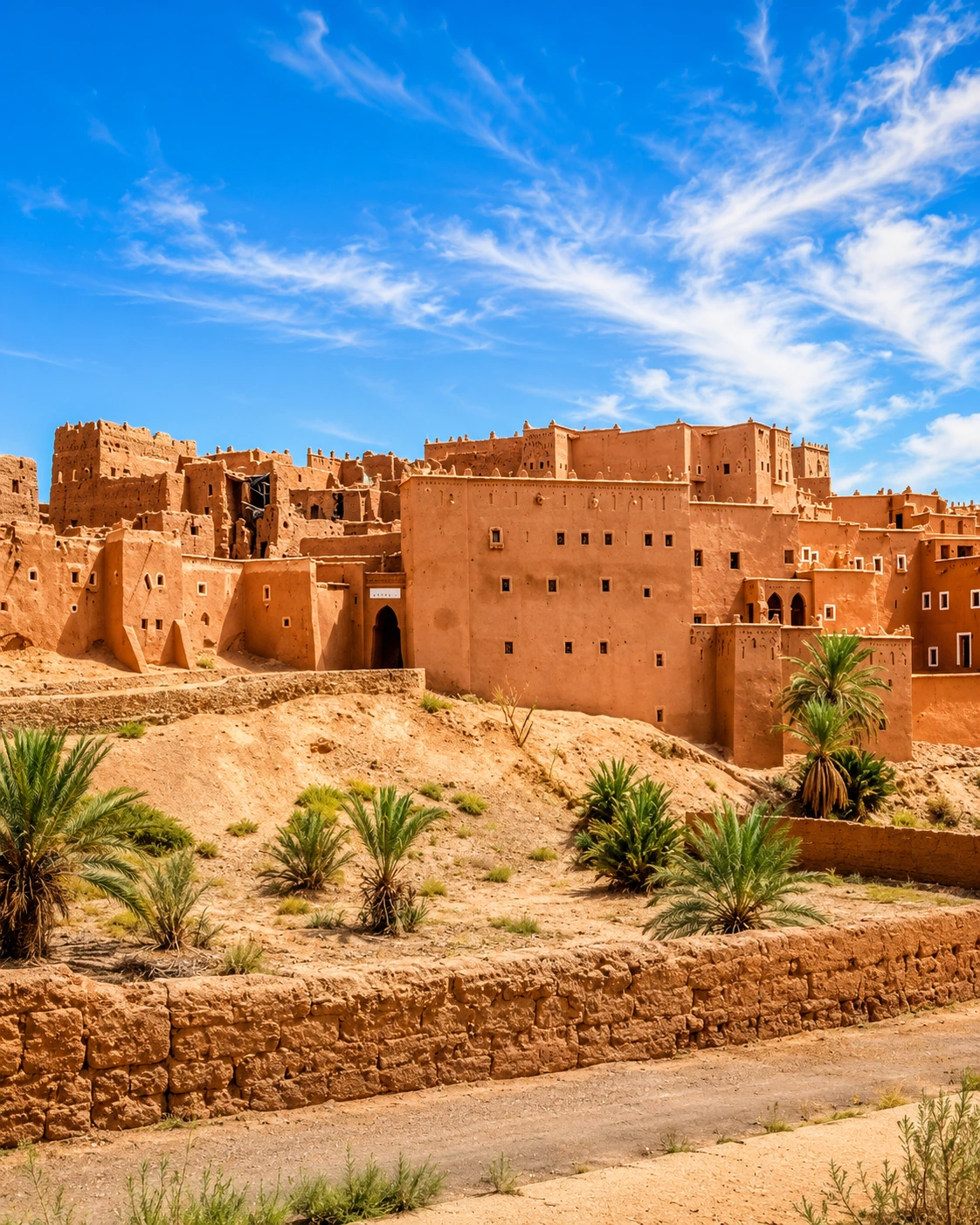 Telouet Kasbah earthen mountain kasbah in the High Atlas of Morocco