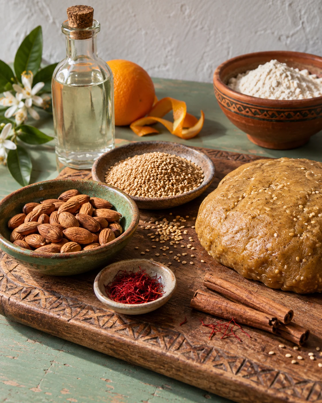 Almonds in some family recipes