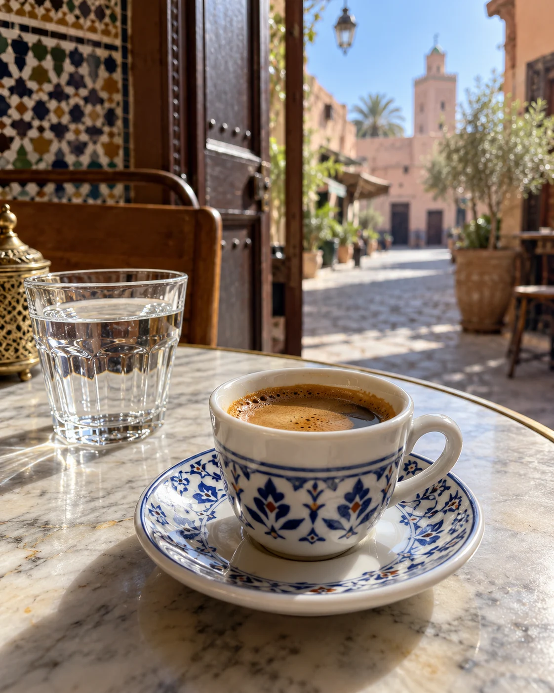 Small espresso in a Moroccan café