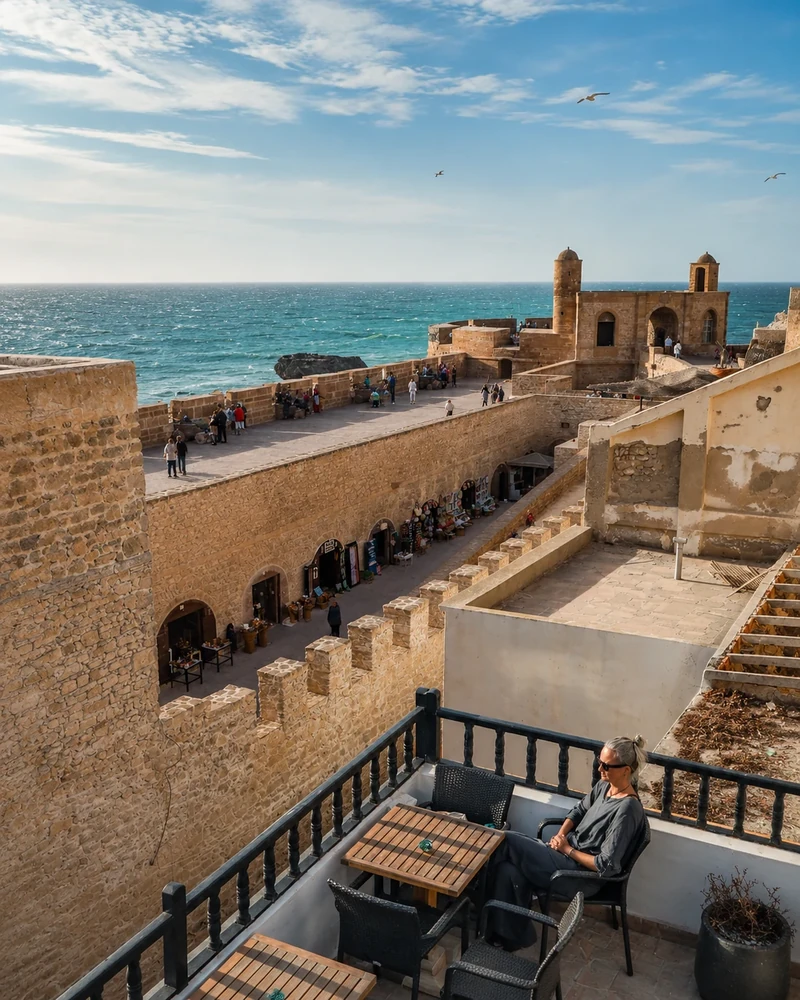 Cannons along the sea-facing ramparts of Essaouira
