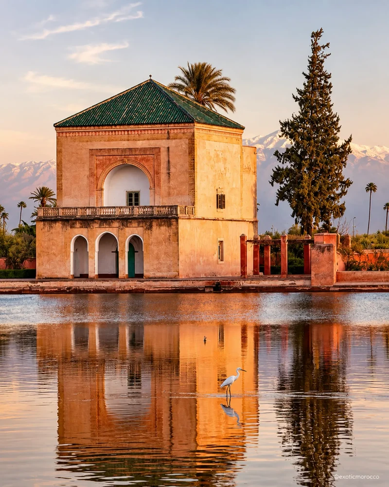 The Menara pavilion and its reflecting basin in Marrakech