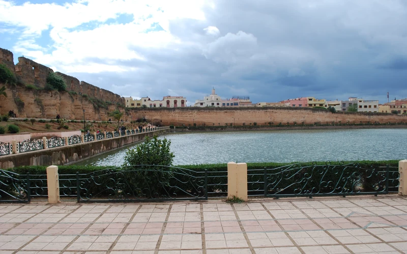 The Agdal basin beside the historic walls of Meknès
