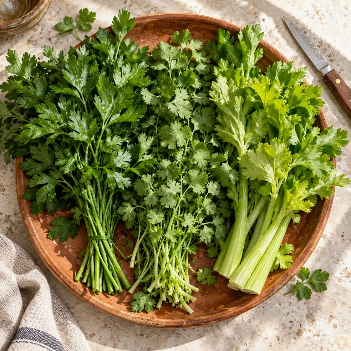 Herbs & celery