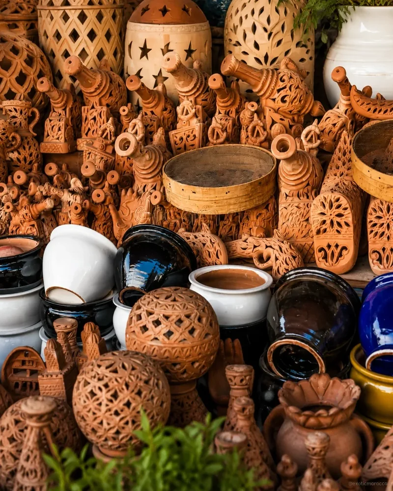 Pottery forms, containers and lids in the Safi collection.