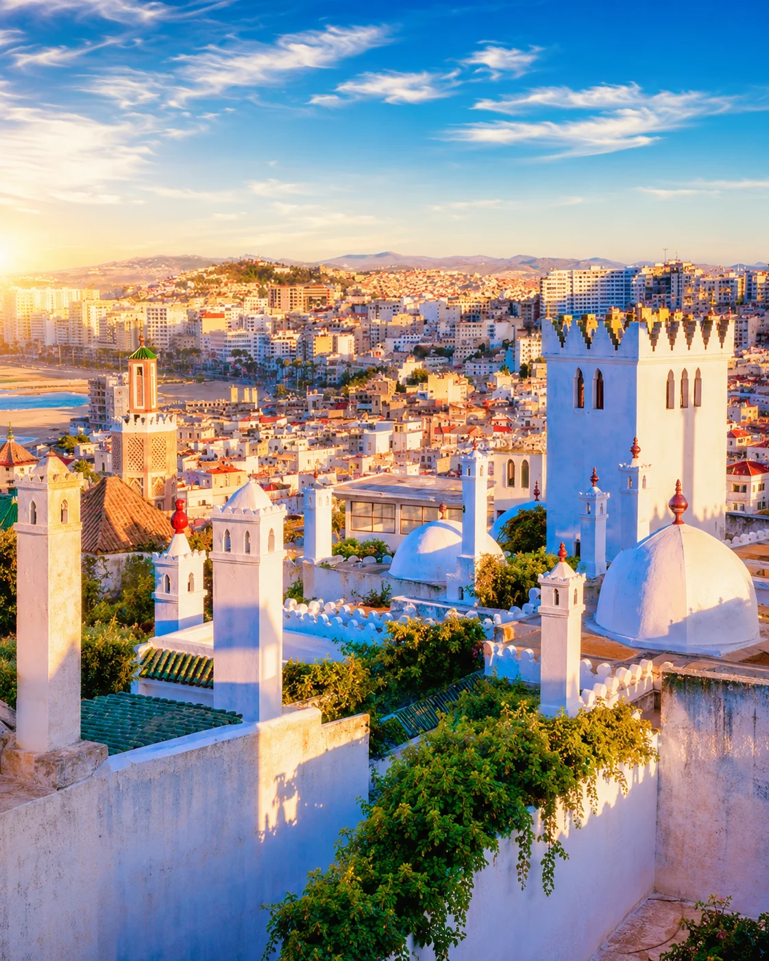 Tangier rooftops and city view