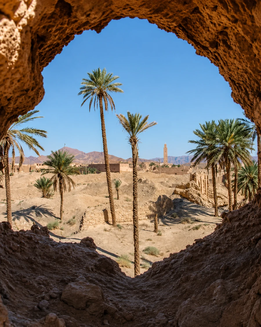 Oasis Arch And Palms