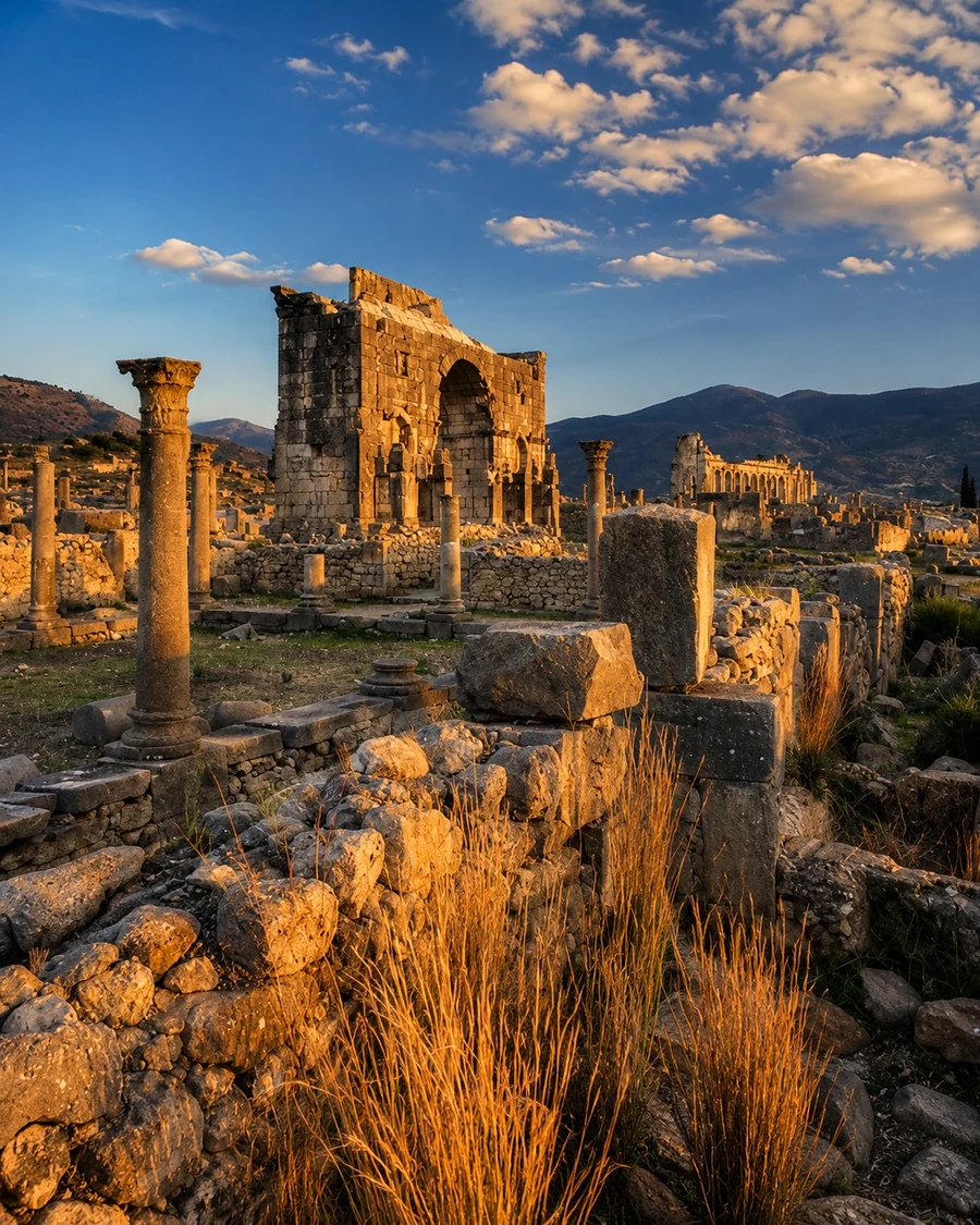Zerhoun Ruins At Dusk