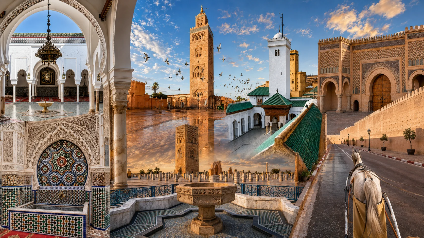 Imperial Morocco hero with Fès, Marrakech, Meknès and Rabat