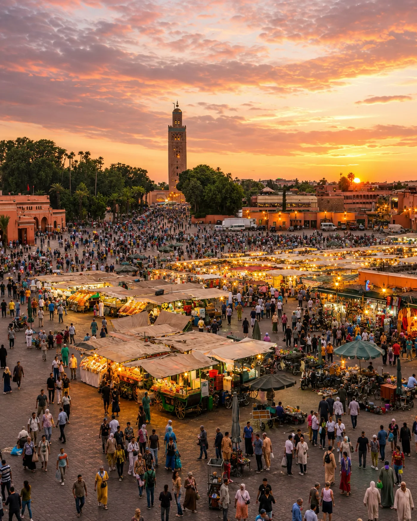 Marrakech at sunset