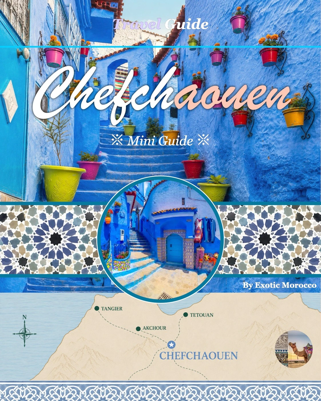 Cover of the Chefchaouen Exotic Morocco visual city guide