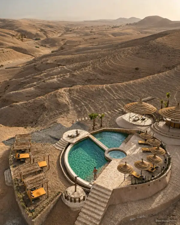 The rocky Agafay landscape near Marrakech