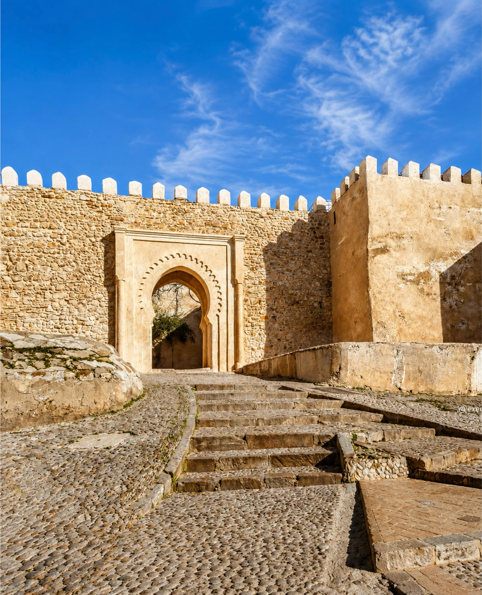 Fortified gate and ramparts of the Tangier Kasbah