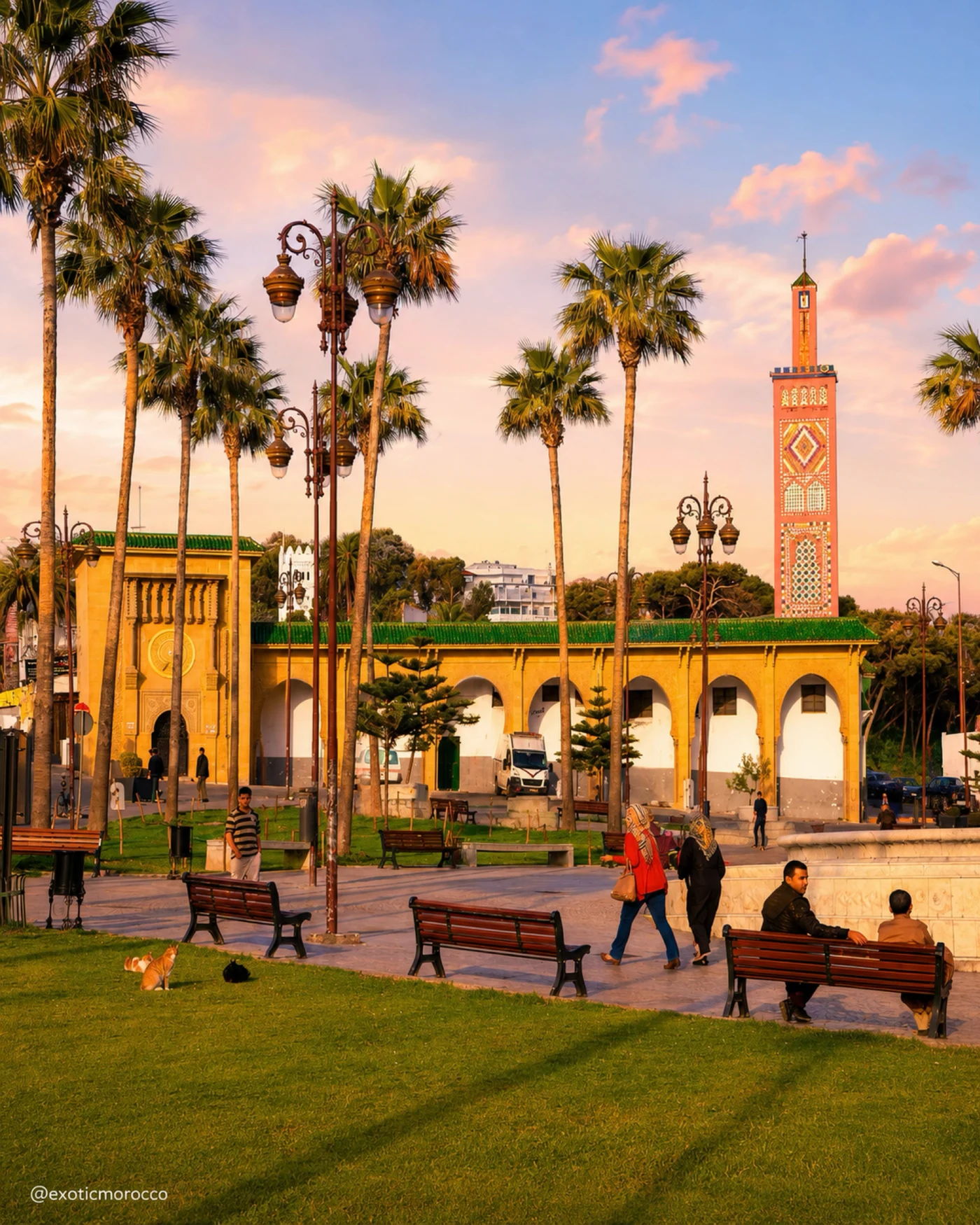 Grand Socco and the Sidi Bou Abib Mosque in Tangier