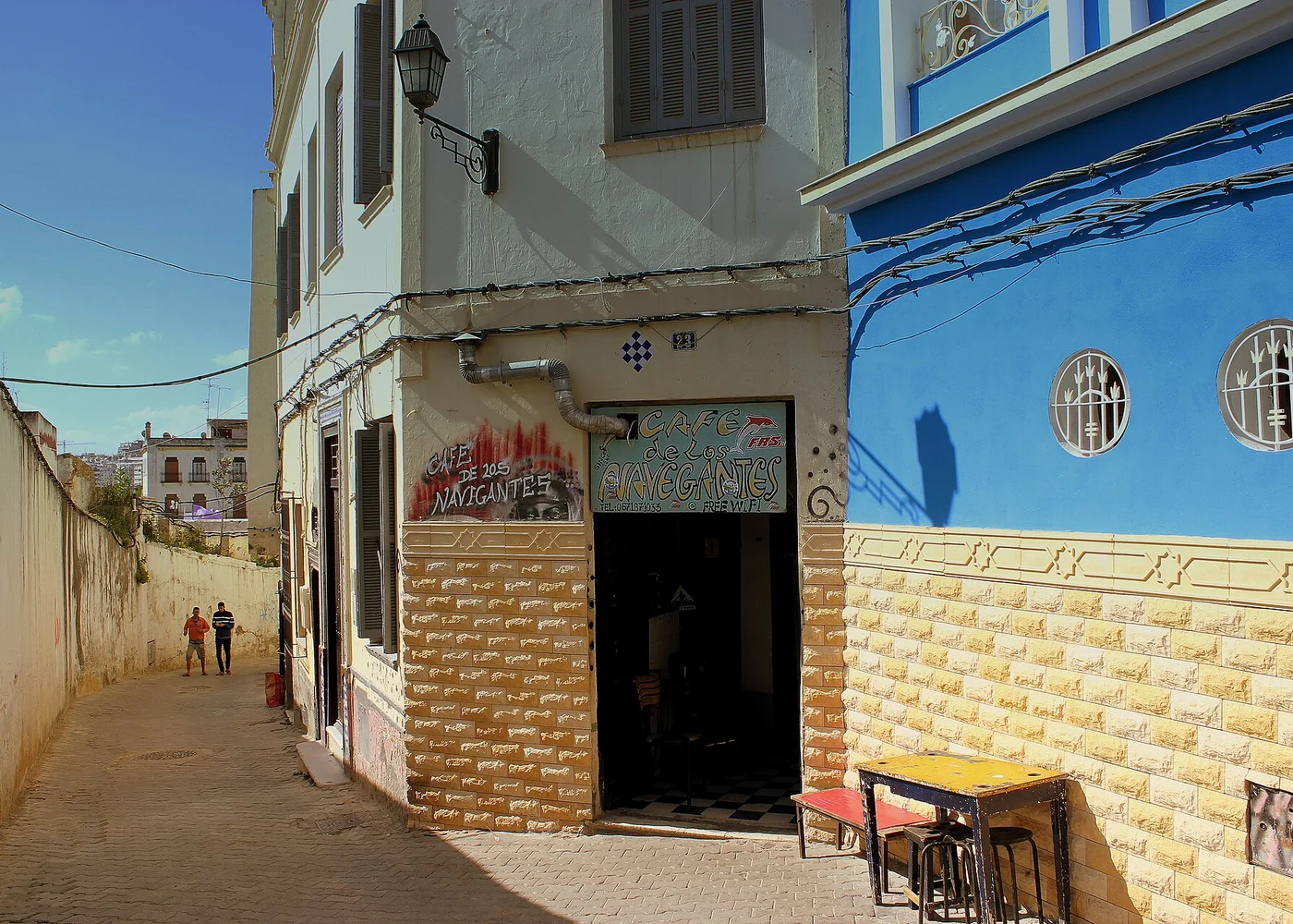 A café near the port in Tangier, photographed in 2013.