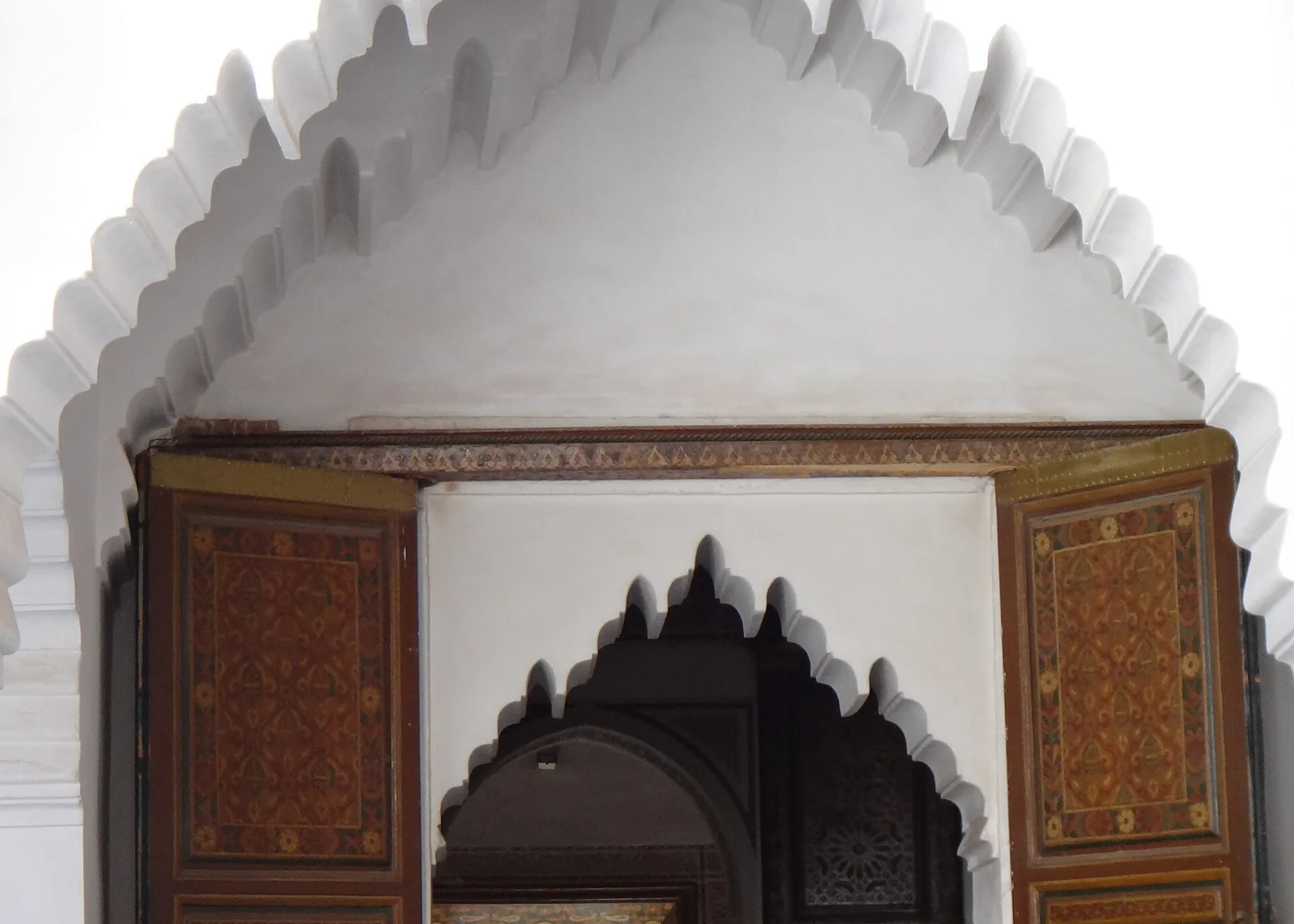 A doorway photographed in the Riad Zitoun Jdid area of Marrakech.