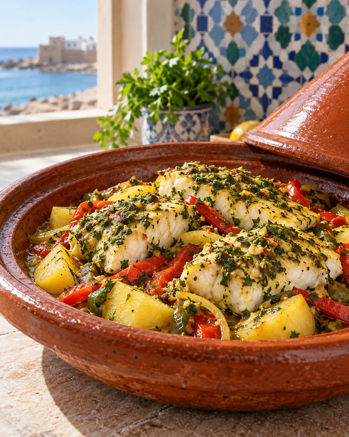 Fish tagine with chermoula