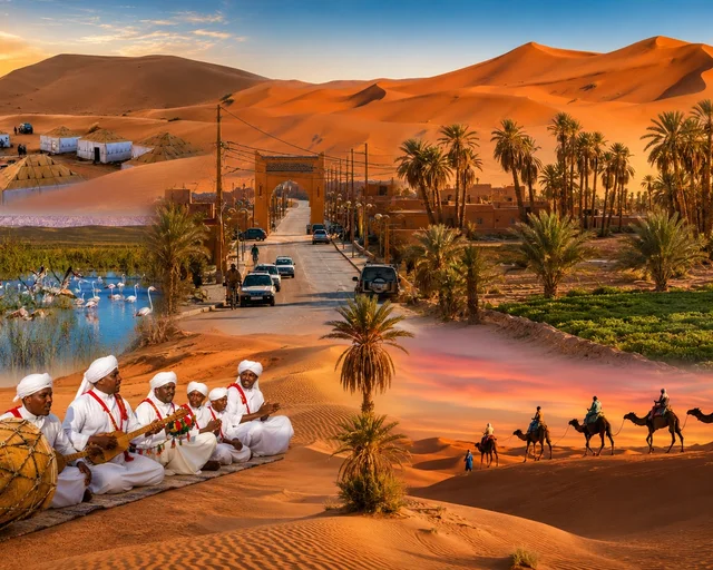 Merzouga — city or landscape context from the Exotic Morocco collection.