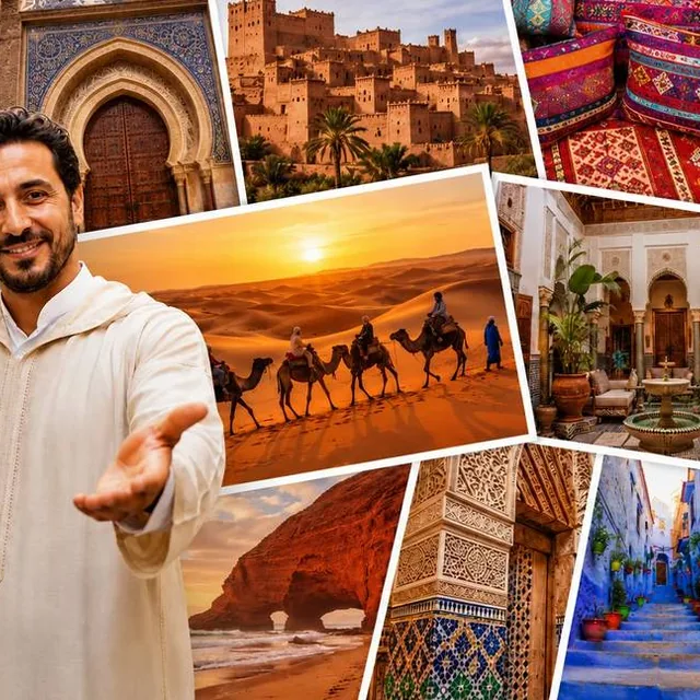 Moroccan cultural and architectural scene from the existing Discover library.