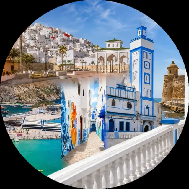 Northern Morocco coastal and regional visual collage