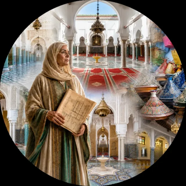 Moroccan storytelling lens with architecture and cultural portraits