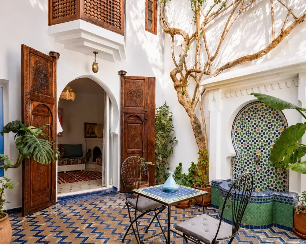 Asilah courtyard · existing city-library context, not a shortlist property.