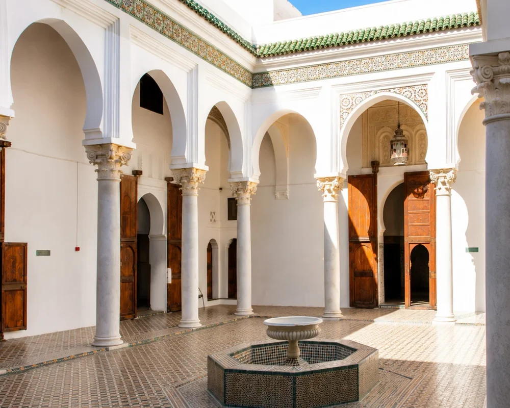 Dar el-Makhzen courtyard, Tangier · palace context, not a shortlist property.