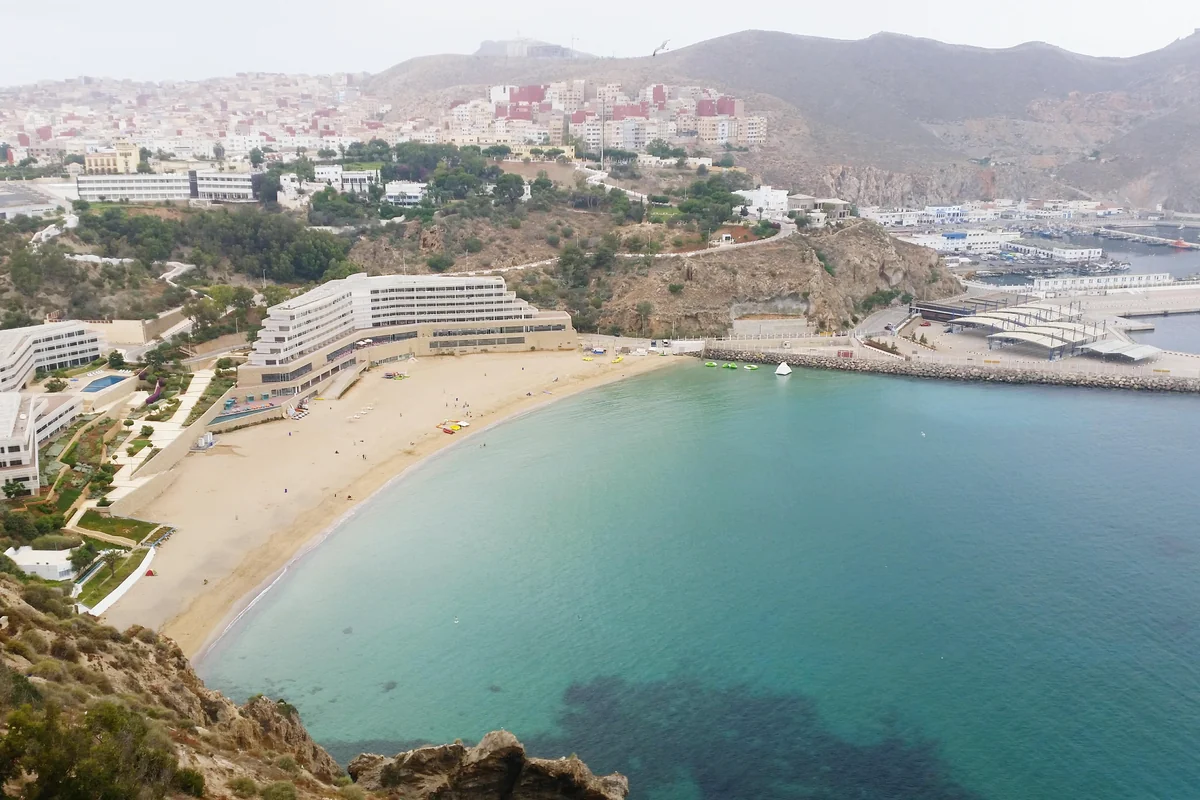 The sweep of Al Hoceima Bay beneath the surrounding city