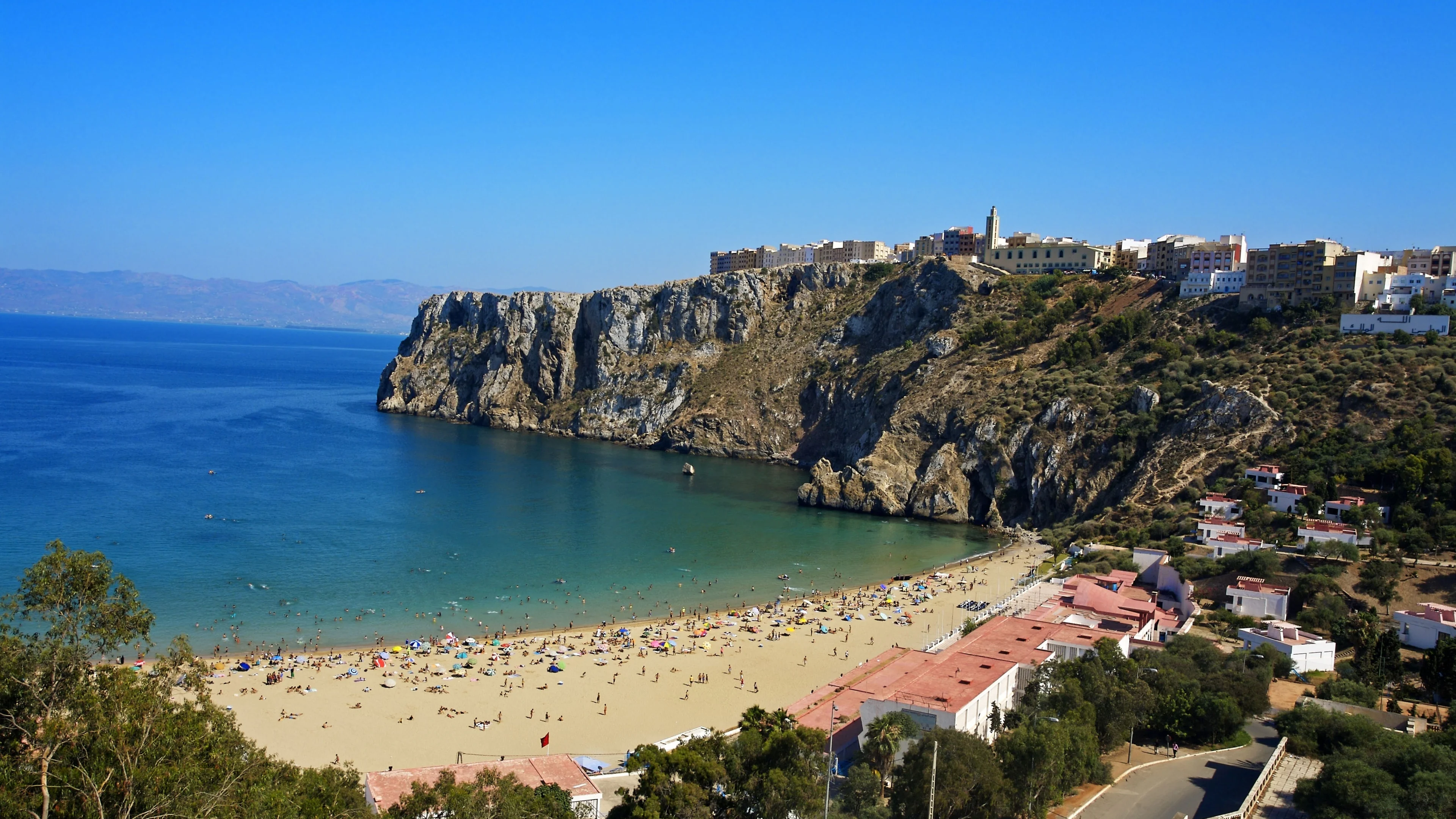 The Mediterranean bay and cliffs at Al Hoceima