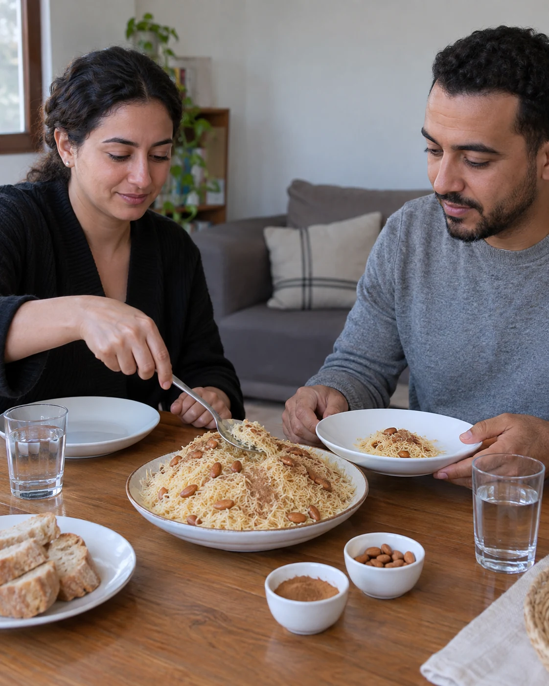 Seffa shared at a contemporary family table
