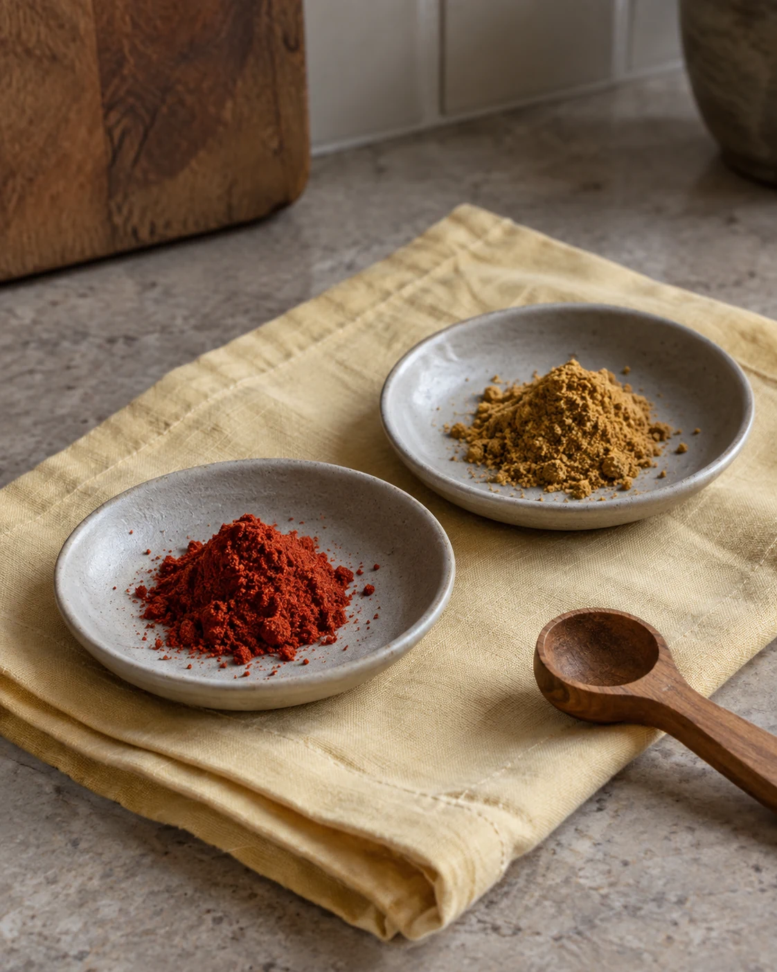 Paprika and ground cumin