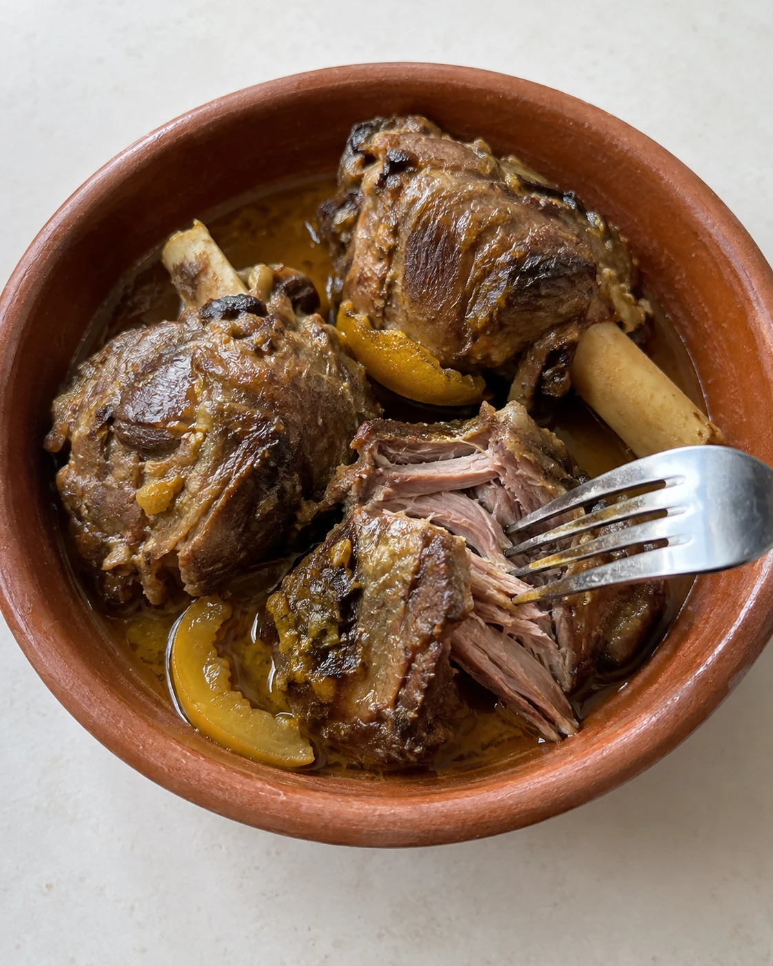 Tender bone-in lamb tanjia