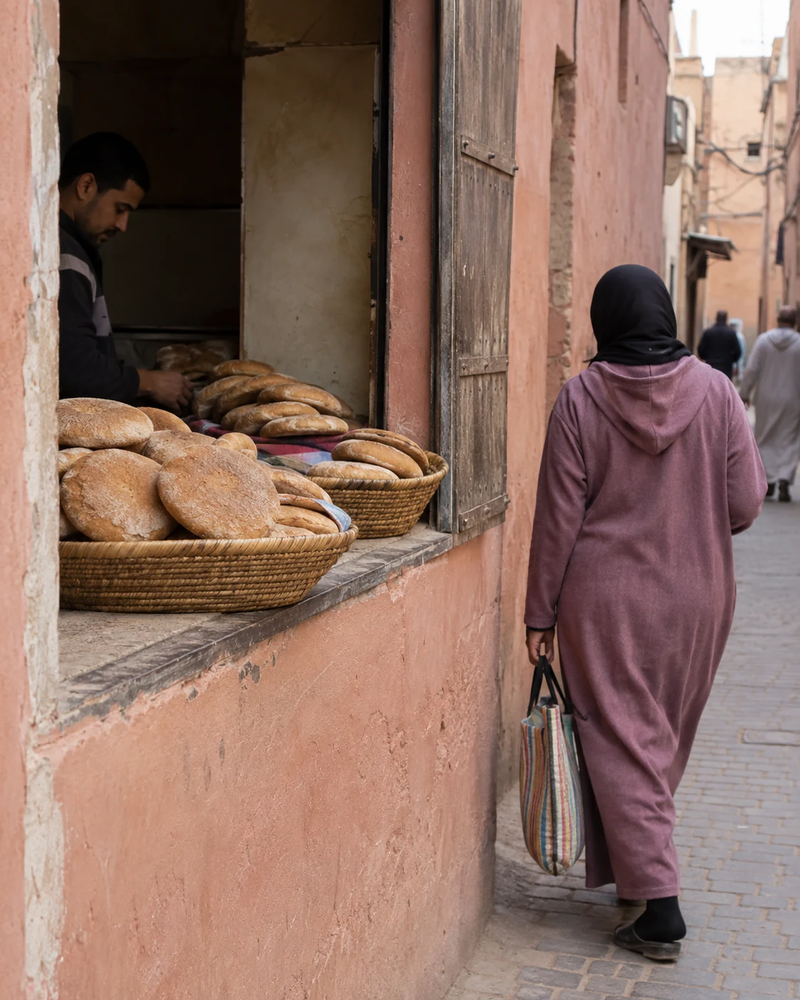 Bread sold from a neighbourhood counter